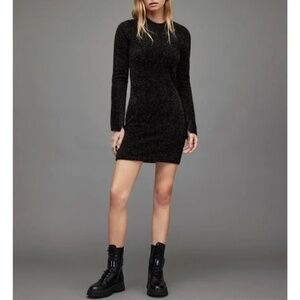 All Saints Sparkle Dress - Black - Small NWOT